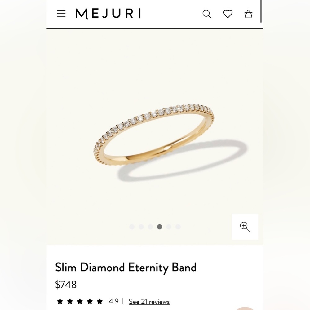 Mejuri Diamond Slim Eternity Band
